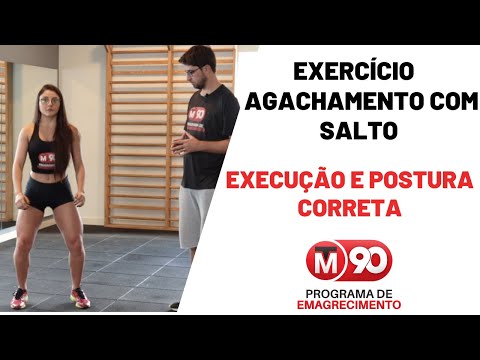 Exercício Agachamento com salto - TM90 de Emagrecimento