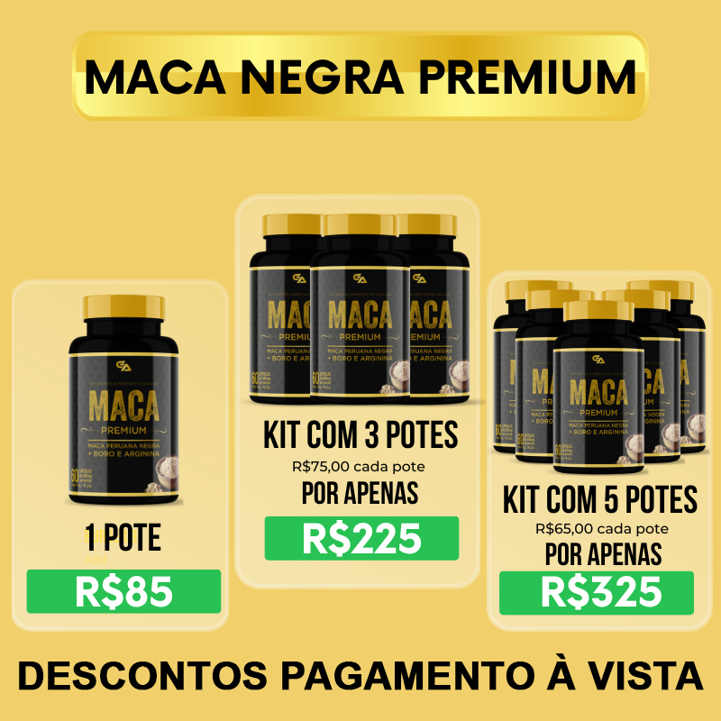 maca peruana negra premium kit promocao