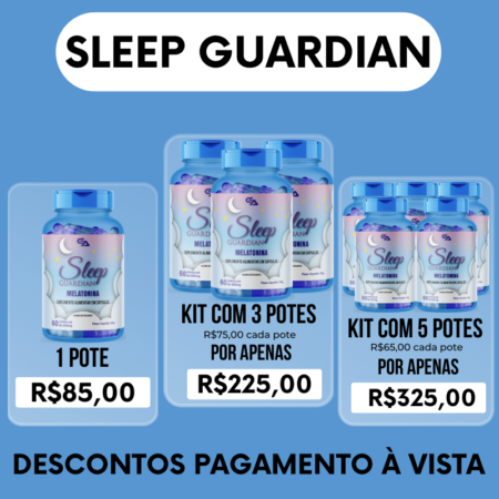 Sleep Guardian 60 Cápsulas - Melhor melatonina para dormir