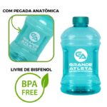 galão pet agua academia livre de bpa grande atleta cor turquesa 950ml