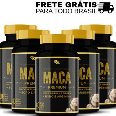 5 potes maca peruana negra premium grande atleta suplementos