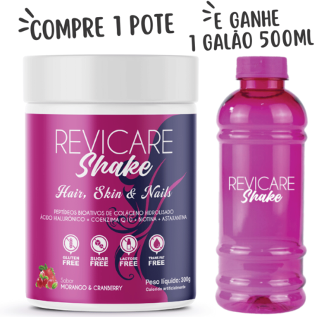 1 pote revicare shake e ganhe mixer colageno hidrolisado peptideos bioativos