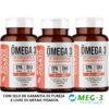 Kit 3 Potes Ômega 3 TG -120 Caps cada - 1000mg (EPA 600mg + DHA 400 mg)