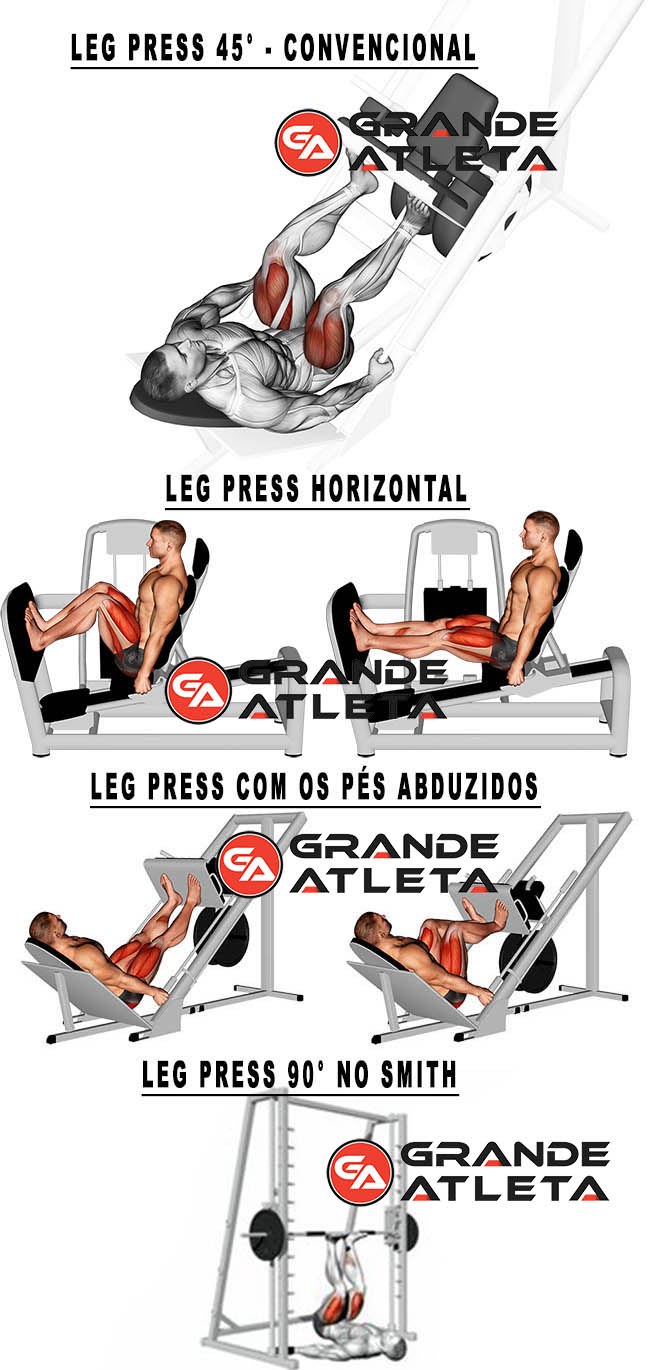 Leg Press 80/90 Graus - Unilateral - Quadríceps (Treino de Pernas) 